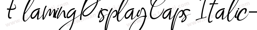 FlamingDisplayCaps Italic字体转换